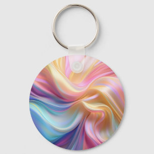 Kleurrijke Pastel Zijde Sleutelhanger