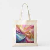 Kleurrijke Pastel Zijde Tote Bag (Achterkant)