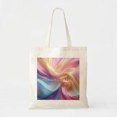 Kleurrijke Pastel Zijde Tote Bag (Voorkant)