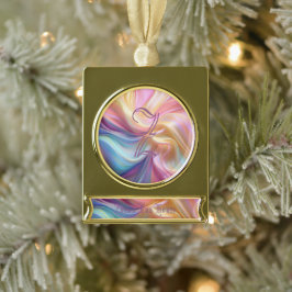 Kleurrijke Pastel Zijde Verguld Banner Ornament