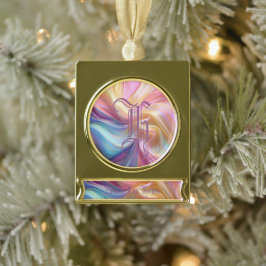 Kleurrijke Pastel Zijde Verguld Banner Ornament