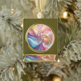 Kleurrijke Pastel Zijde Verguld Banner Ornament