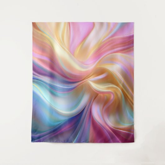Kleurrijke Pastel Zijde Wandkleed (Voorkant)