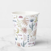 Kleurrijke pastelkleuren Boho Bohemian Paper cup Papieren Bekers (Links)