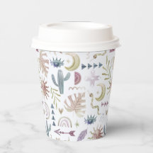 Kleurrijke pastelkleuren Boho Bohemian Paper cup