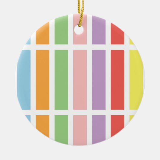Kleurrijke pastelkleuren keramisch ornament (Voorkant)
