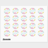 Kleurrijke Pastelkleurige Strooidonuts Baby Shower Ronde Sticker (Vel)