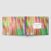 Kleurrijke pastelkrijt in regenboogkleuren gastenboek (Volledig)