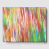 Kleurrijke pastelkrijt in regenboogkleuren gastenboek (Achterkant)