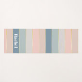 Kleurrijke Pastell Gepersonaliseerde Kleurstrepen Yogamat (Voorkant (horizontaal))