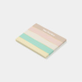 Kleurrijke Pastell Goud Gepersonaliseerde Kleurstr Post-it® Notes (Schuin)