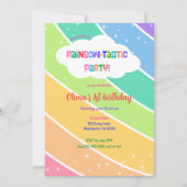 Kleurrijke Pastelregenboog 1e verjaardag Kaart (Voorkant)