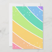 Kleurrijke Pastelregenboog 1e verjaardag Kaart (Achterkant)