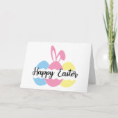 Kleurrijke Pastels Aangepaste Gelukkig Pasen Vakan Feestdagen Kaart (Voorkant)