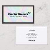 Kleurrijke pastels House Cleaner Service Stars Visitekaartje (Voorkant / Achterkant)