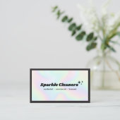 Kleurrijke pastels House Cleaner Service Stars Visitekaartje (Staand voorkant)