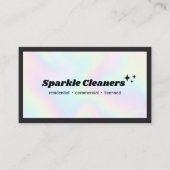 Kleurrijke pastels House Cleaner Service Stars Visitekaartje (Voorkant)