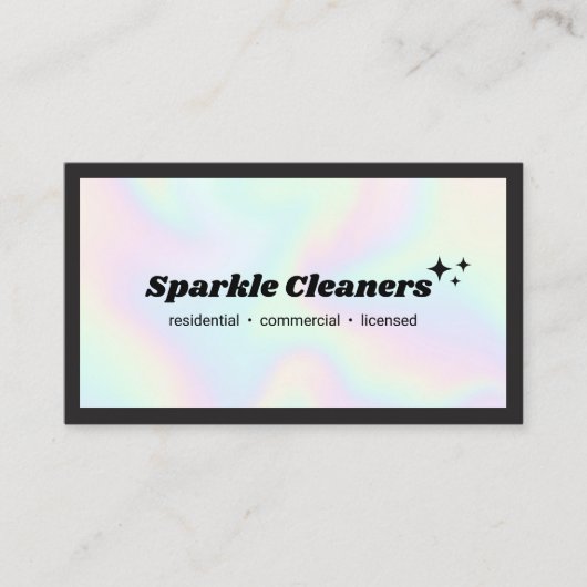 Kleurrijke pastels House Cleaner Service Stars Visitekaartje (Voorkant)