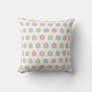 Kleurrijke Pastels Verstrekte Polka Dots Kussen