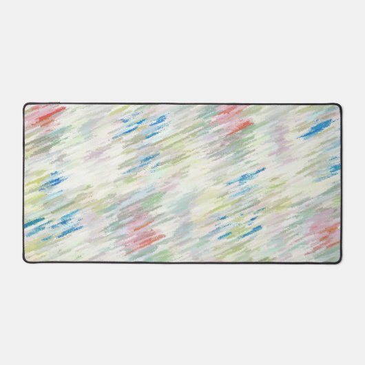 Kleurrijke pastelstijl Abstracte gestreepte bureau Bureaumat (Voorkant)
