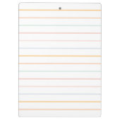 Kleurrijke pastelstrepen gepersonaliseerd klembord (Achterkant)