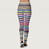 Kleurrijke pastelstrepen leggings (Achterkant)