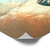 Kleurrijke pasteltekening Antiek kunst glazen kom Poster (Hoek)