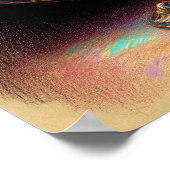 Kleurrijke pasteltekening Antiek kunst glazen kom Poster (Hoek)