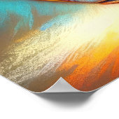 Kleurrijke pasteltekening Antiek kunst glazen vaas Poster (Hoek)