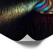 Kleurrijke pasteltekening Antiek kunstglas Compote Poster (Hoek)