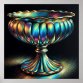 Kleurrijke pasteltekening Antiek kunstglas Compote Poster (Voorkant)