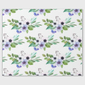 Kleurrijke pasteltinten boeket cadeaupapier (Vlak)