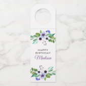 Kleurrijke pasteltinten boeket flessenhanger (Achterkant)