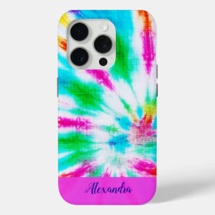 KLEURRIJKE PASTER ABSTRACT ONTWERP STROPDAS-KLEURS iPhone 15 PRO CASE