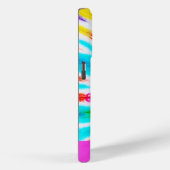 KLEURRIJKE PASTER ABSTRACT ONTWERP STROPDAS-KLEURS Case-Mate iPhone CASE (Achterkant / Rechts)