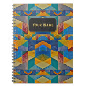 Kleurrijke patches - Etnisch uiterlijk - Jouw teks Notitieboek (Voorkant)