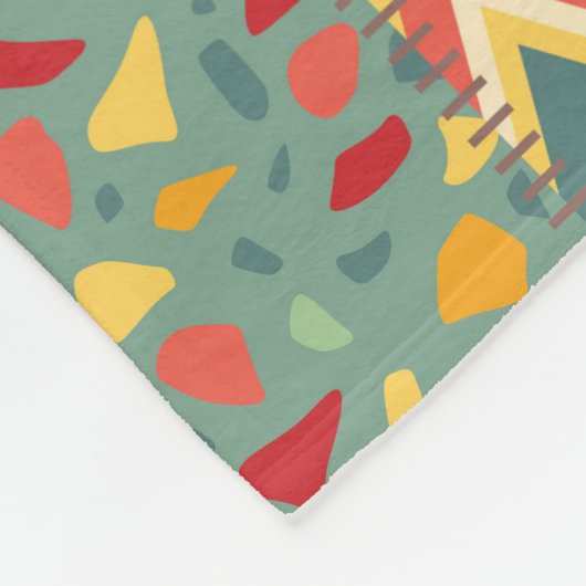 Kleurrijke patchwork: abstracte naadloze ornamente fleece deken (Hoek)