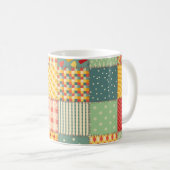 Kleurrijke patchwork: abstracte naadloze ornamente koffiemok (Voorkant rechts)