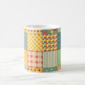 Kleurrijke patchwork: abstracte naadloze ornamente koffiemok (Center)