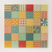 Kleurrijke patchwork: abstracte naadloze ornamente legpuzzel (Horizontaal)