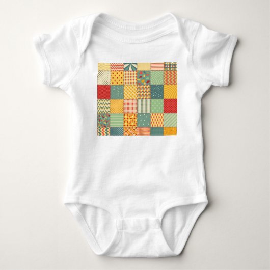 Kleurrijke patchwork: abstracte naadloze ornamente romper (Voorkant)