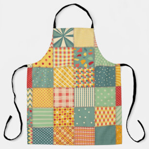 Kleurrijke patchwork: abstracte naadloze ornamente schort