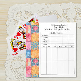 Kleurrijke Patchwork Bridge Score Notitieblok