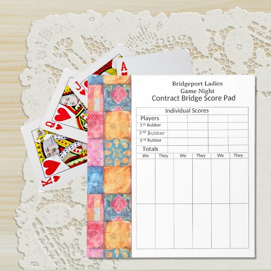 Kleurrijke Patchwork Bridge Score Notitieblok