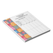 Kleurrijke Patchwork Bridge Score Notitieblok (Schuin)