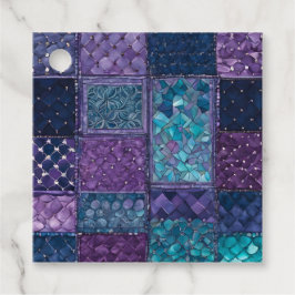 Kleurrijke Patchwork Deken Kunst Cadeau Labels
