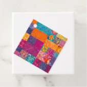 Kleurrijke Patchwork Deken Kunst Cadeaublaadjes Bedankjes Labels (In situ)