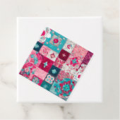 Kleurrijke Patchwork Deken Kunst Cadeaublaadjes Bedankjes Labels (In situ)
