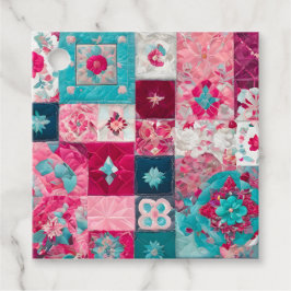 Kleurrijke Patchwork Deken Kunst Cadeaublaadjes Bedankjes Labels