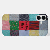  kleurrijke patchwork fabric-vierkantjes Case-Mate iPhone case (Achterkant (horizontaal))